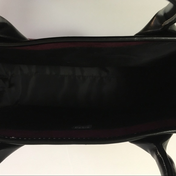 Saks Fifth Avenue Burgundy Tote Hand Bag / Purse - Picture 3 of 12